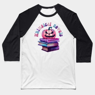 Whimsical novels pastel halloween books, pumpkin. Pastelloween. Baseball T-Shirt